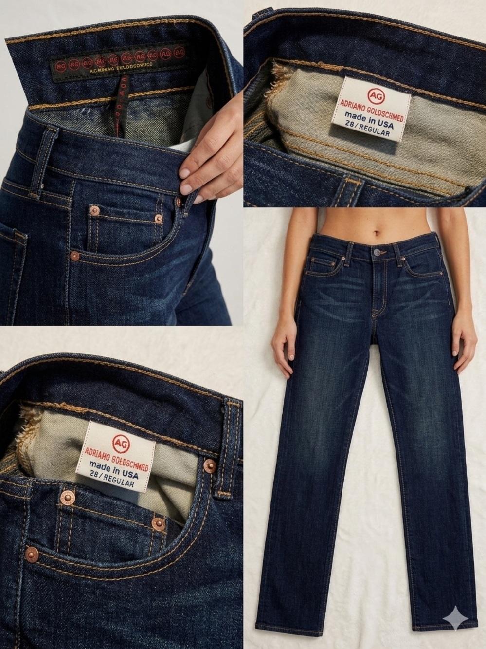 AG Adriano Goldschmied "The Gemini" Straight Leg Jeans - Size 28 Regular